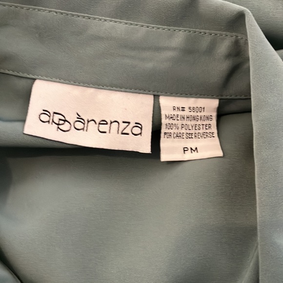 Vintage Blouse apparenza Gay blue Polyester Embroidered Paisley - Picture 9 of 10